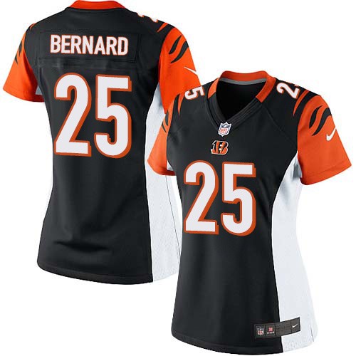 Women's Elite Giovani Bernard Nike Jersey Black Home - #25 NFL Cincinnati Bengals